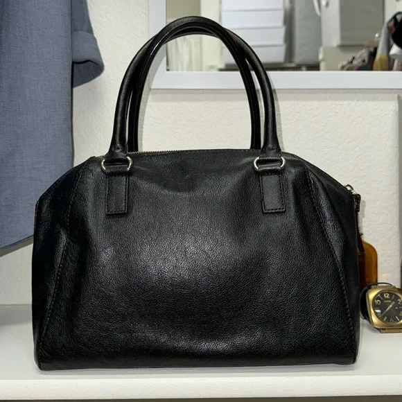 Kate Spade New York Black Bowler Bag Satchel Tote Authentic - Picture 3 of 12